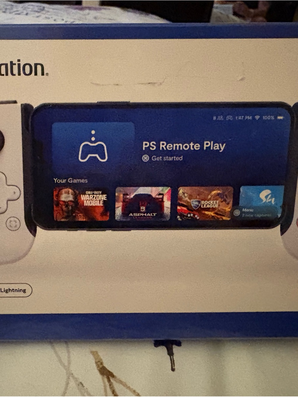 Sony PS Remote Play Mobile Controller in White and Black